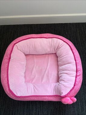 Hello Kitty Pink Plush Pet Bed with Bow Accent